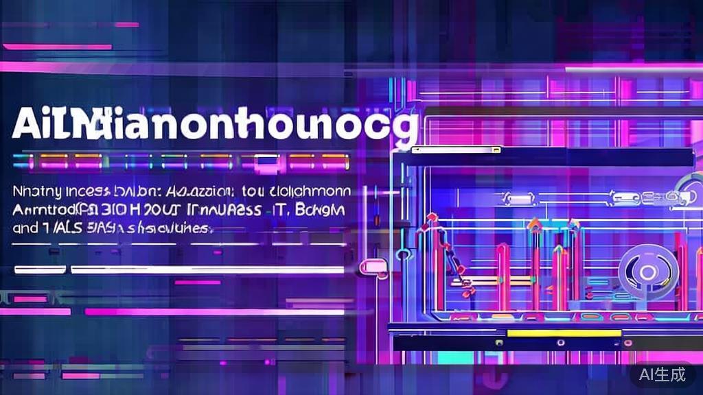 Flat vector illustration of AI animation technology trends, high-quality business illustration, minimal flat design