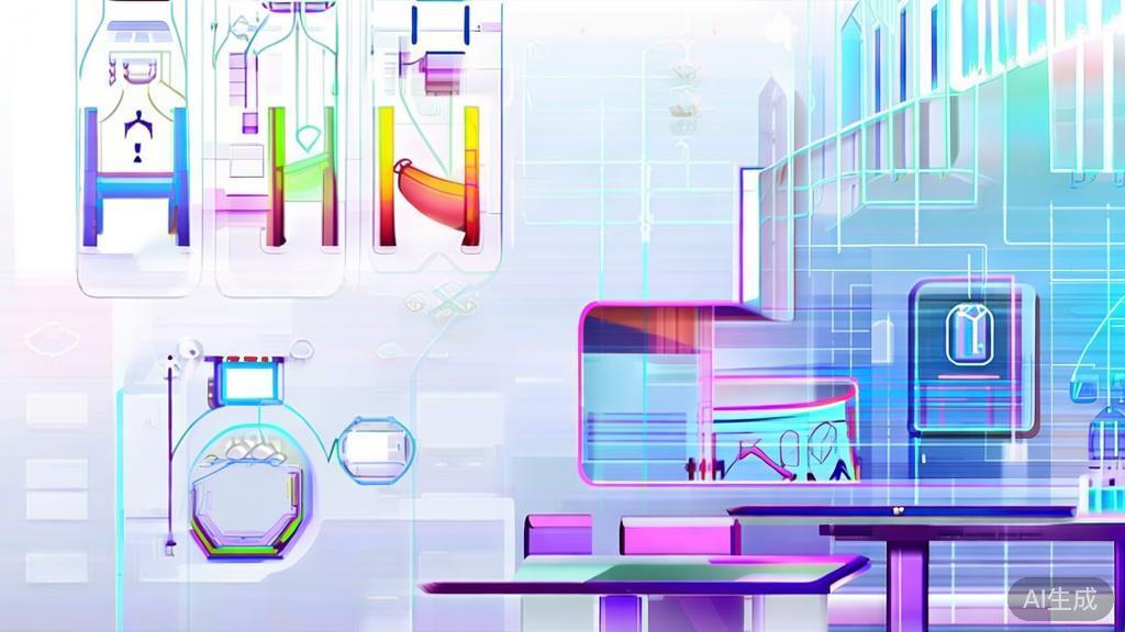 High-quality business illustration regarding the future of AI in animation, minimal flat design