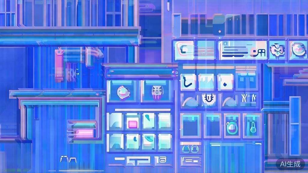 "Flat vector illustration of animation materials, dashboard style, soft blue gradient"