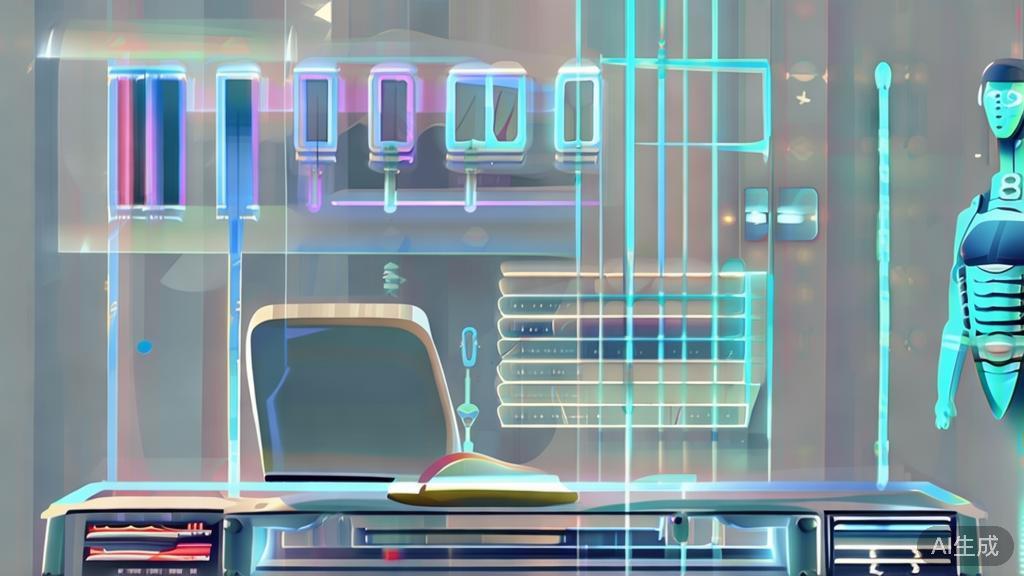 High-quality illustration of future trends in AI animation technology, minimal flat design