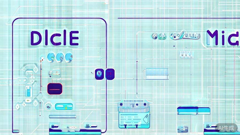Flat vector illustration of DALL-E and Midjourney comparison, dashboard style, soft blue gradient