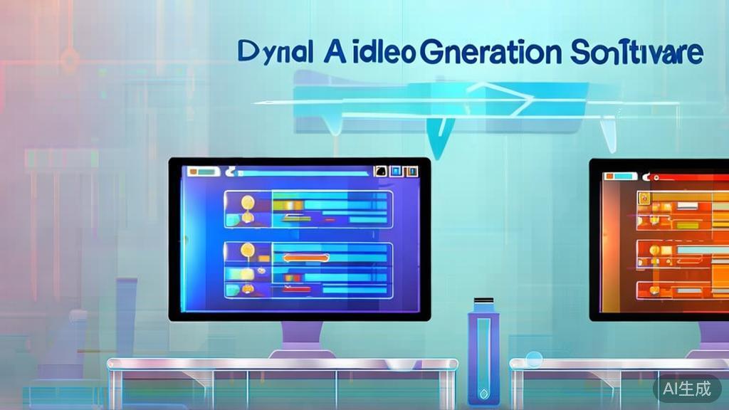 High-quality business illustration regarding AI video generation software comparison, minimal flat design