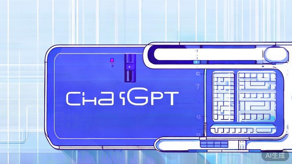 High-quality business illustration regarding ChatGPT, minimal flat design