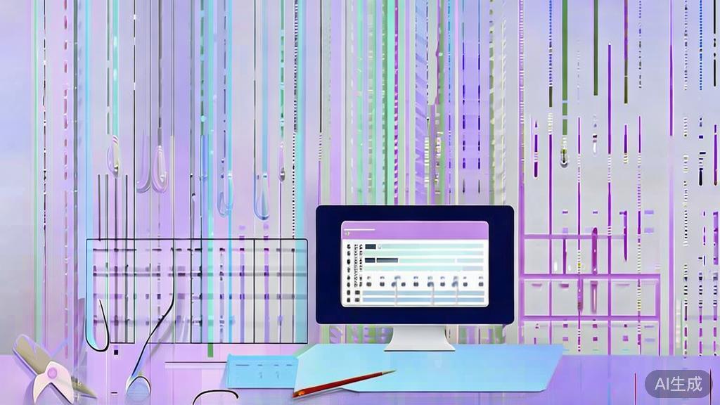High-quality illustration of video editing process, minimal design with soft colors