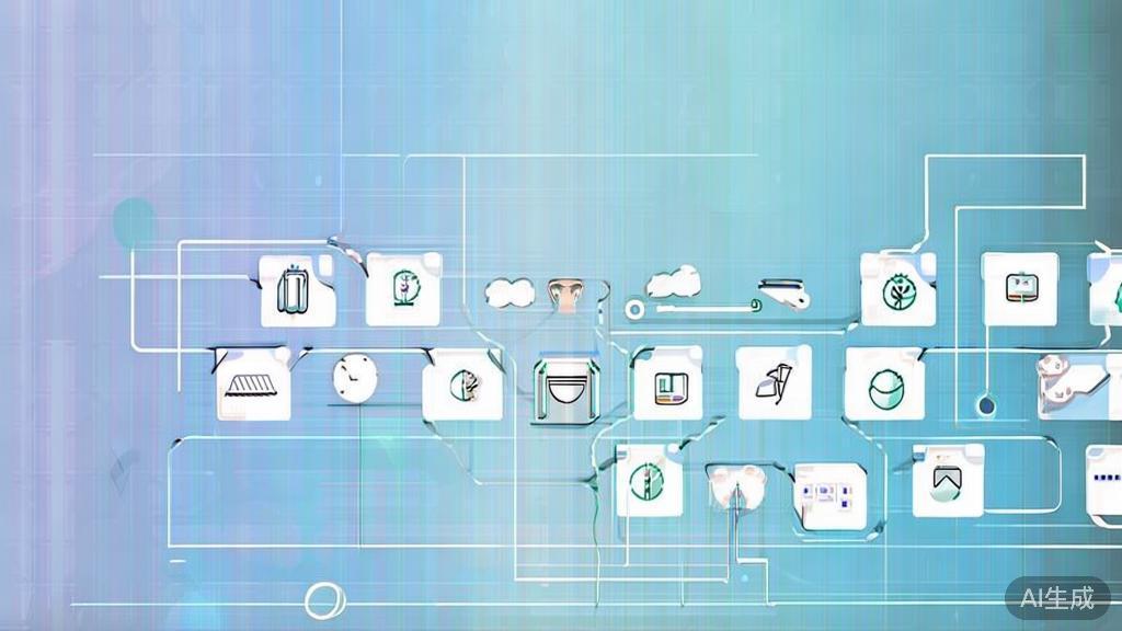 Flat vector illustration of short drama production process, dashboard style, soft blue gradient