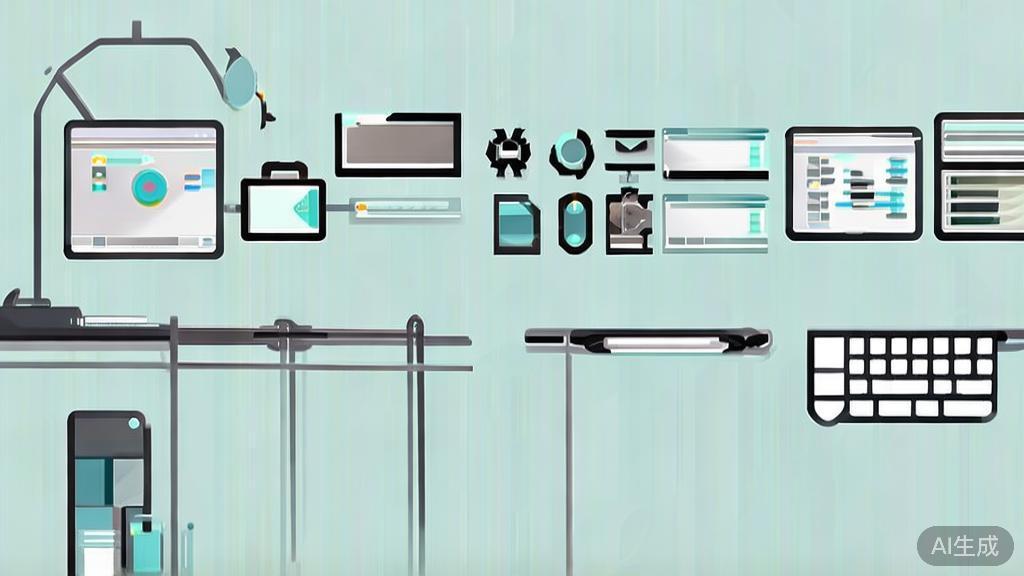 High-quality business illustration regarding animated short film creation tools, minimal flat design