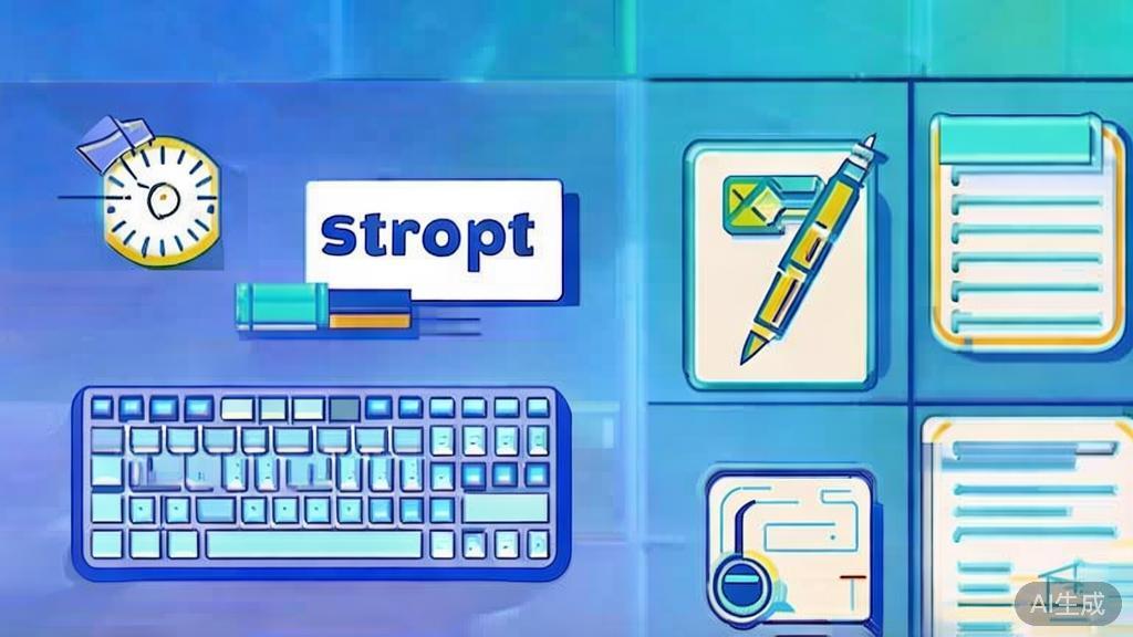 Flat vector illustration of script writing process, dashboard style, soft blue gradient