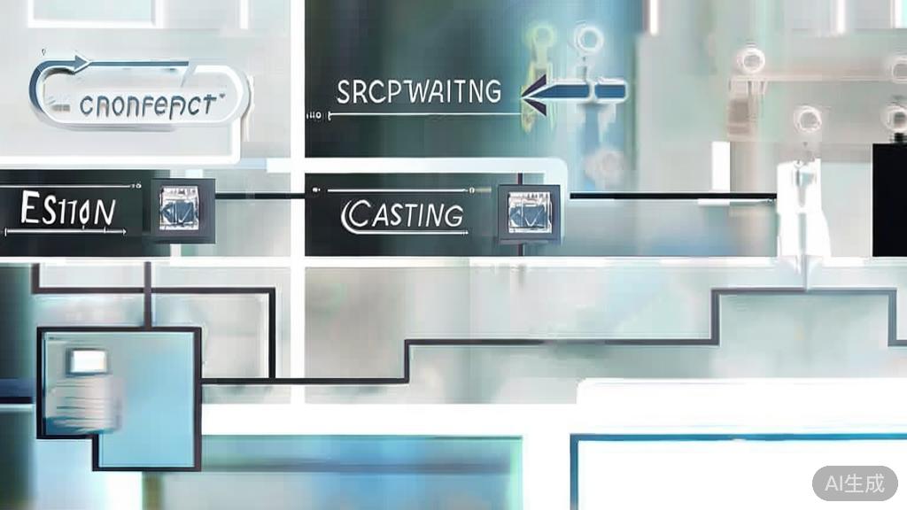 High-quality business illustration regarding short drama production pipeline, minimal flat design