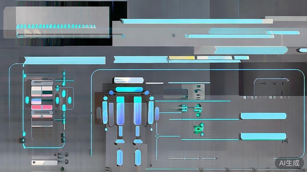 High-quality business illustration regarding post-production process in animation using AI, minimal flat design