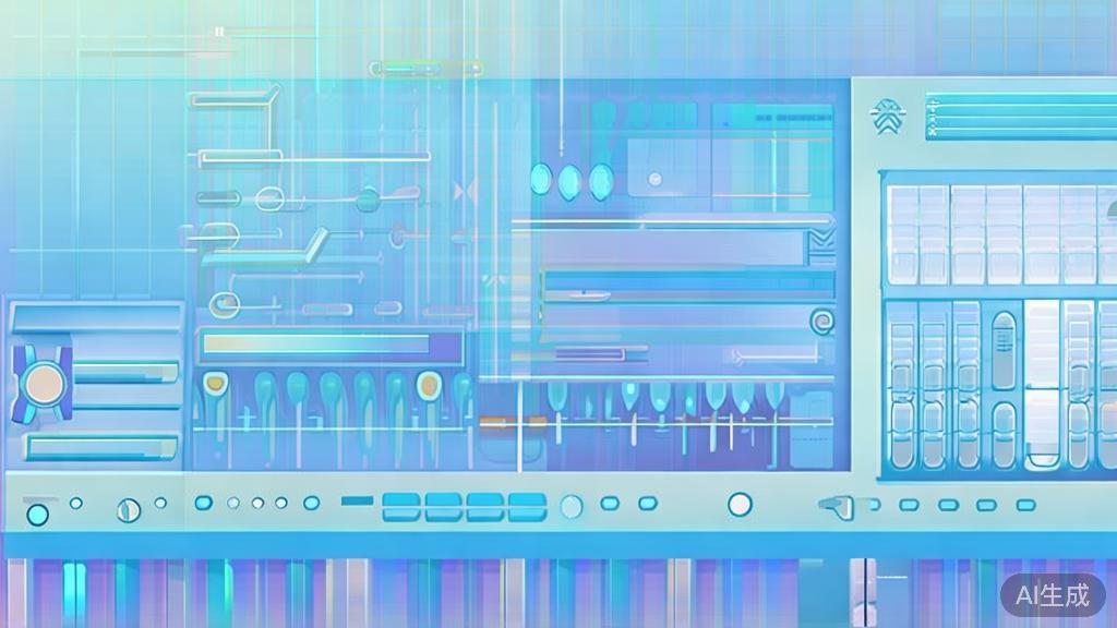 "Flat vector illustration of video editing process, dashboard style, soft blue gradient"