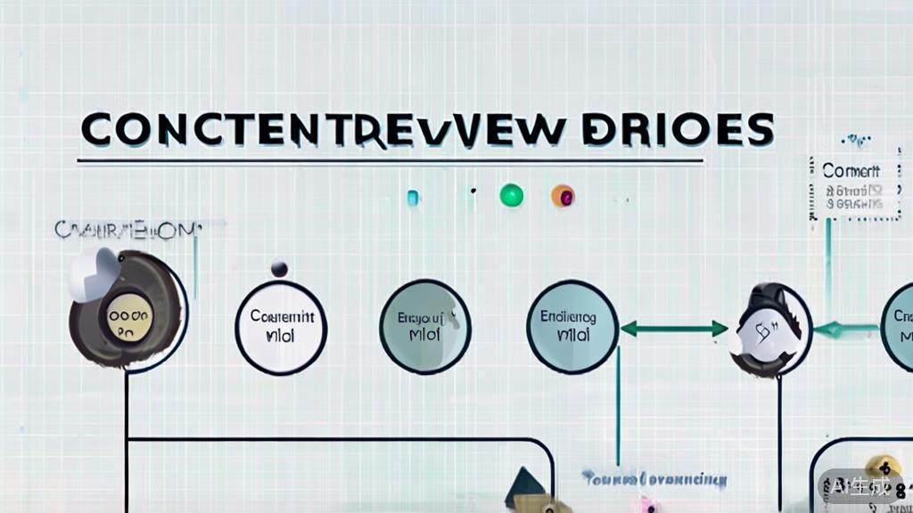 "High-quality business illustration regarding content review process, minimal flat design"