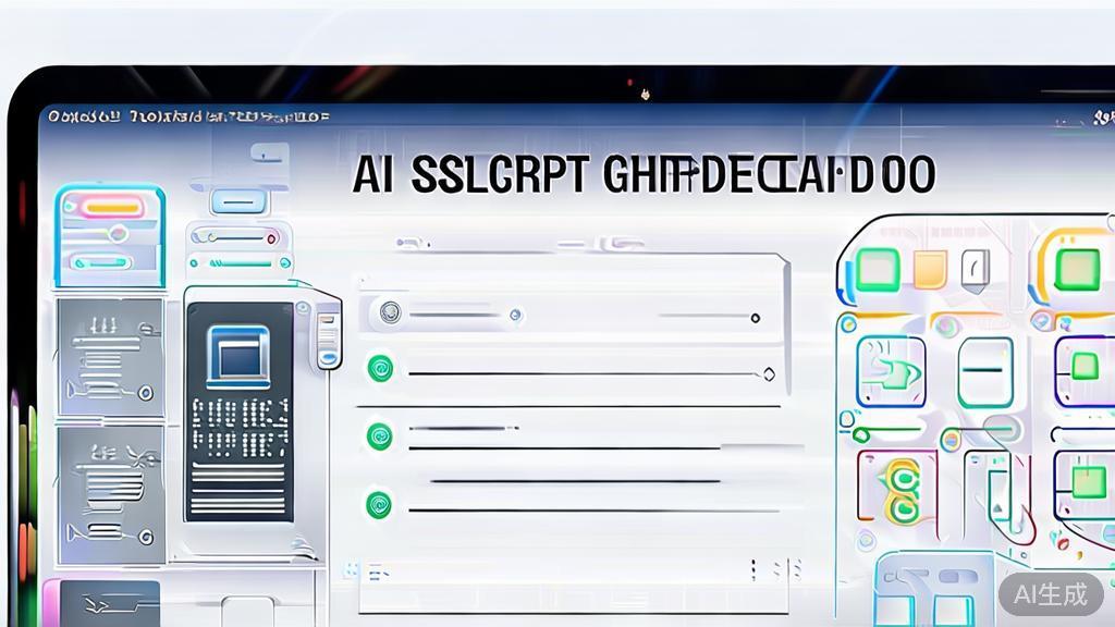 "High-quality business illustration regarding user-friendly AI script generation tools, minimal flat design"