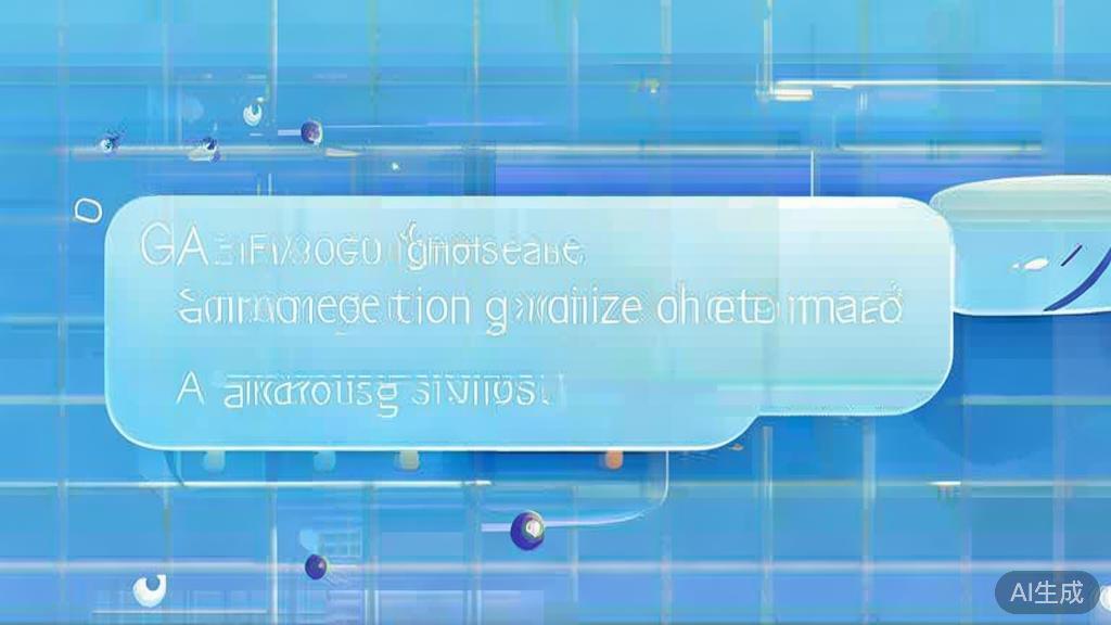 "Flat vector illustration of character dialogue generation using AI, dashboard style, soft blue gradient"