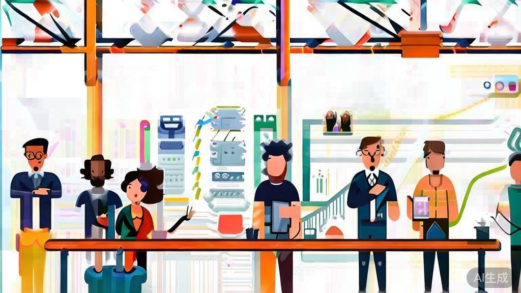 "High-quality business illustration depicting collaboration in short film production, minimal flat design"