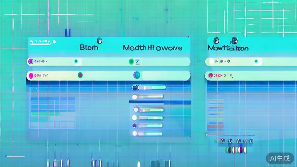 Flat vector illustration of animation software comparison, dashboard style, soft blue gradient