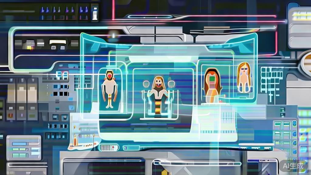 High-quality business illustration regarding the future of AI animation, minimal flat design