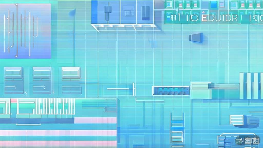 "Flat vector illustration of video editing process, dashboard style, soft blue gradient"