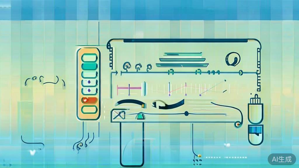 Flat vector illustration of animation process, dashboard style, soft blue gradient