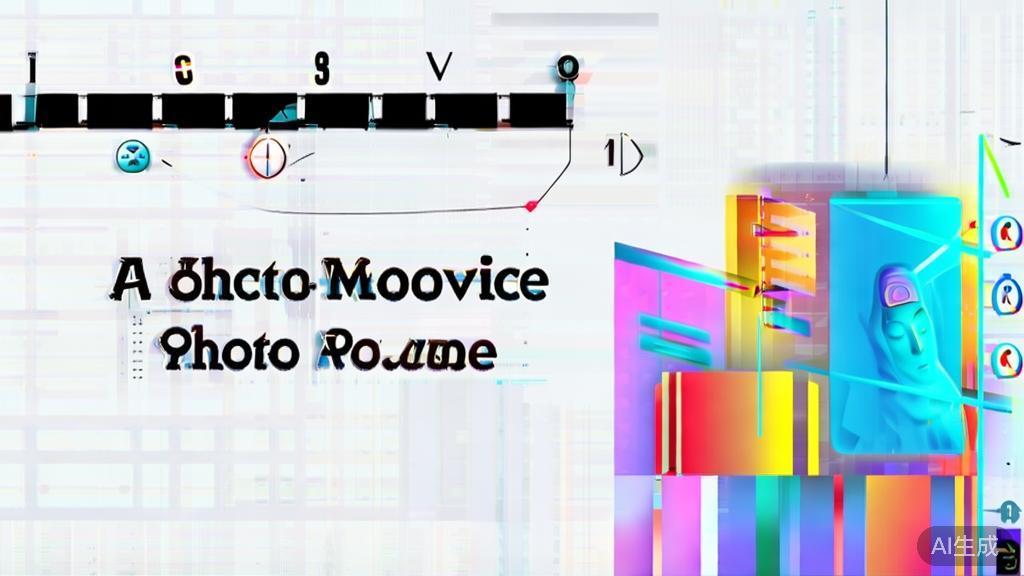 High-quality business illustration regarding the future of AI micro-movie production, minimal flat design