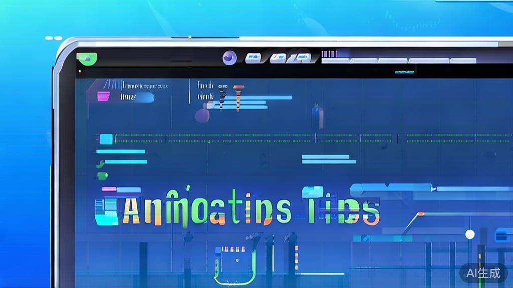 Flat vector illustration of animation tips, dashboard style, soft blue gradient