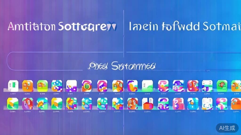 Flat vector illustration comparing free and paid animation software, dashboard style, soft blue gradient