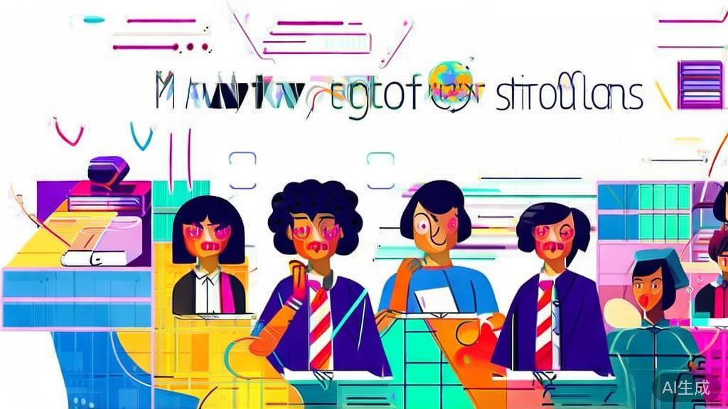 Flat vector illustration of students comparing school options, high quality, corporate Memphis style