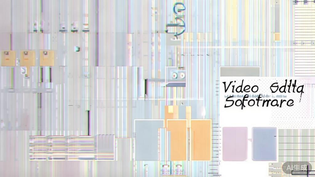 High-quality business illustration regarding video editing software features, minimal flat design