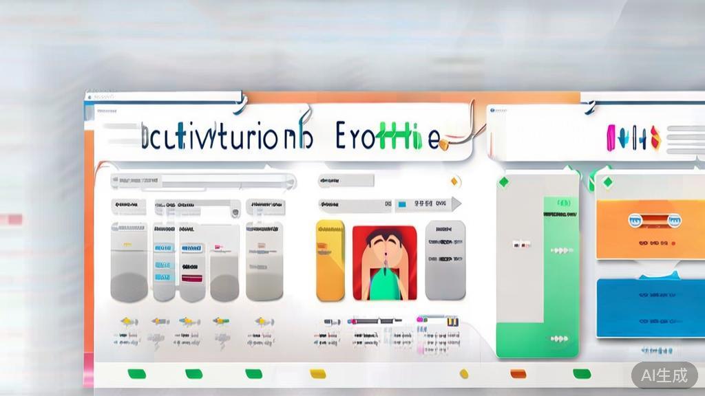 High-quality business illustration regarding animation software, minimal flat design