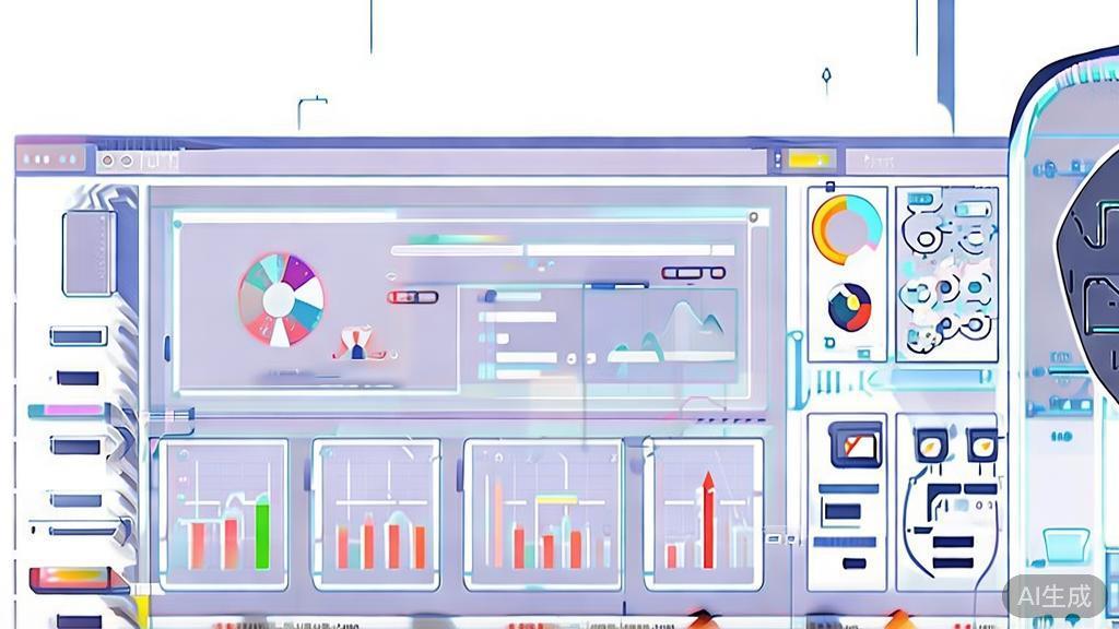 "Flat vector illustration of AI analyzing audience data for anime production, minimal design"