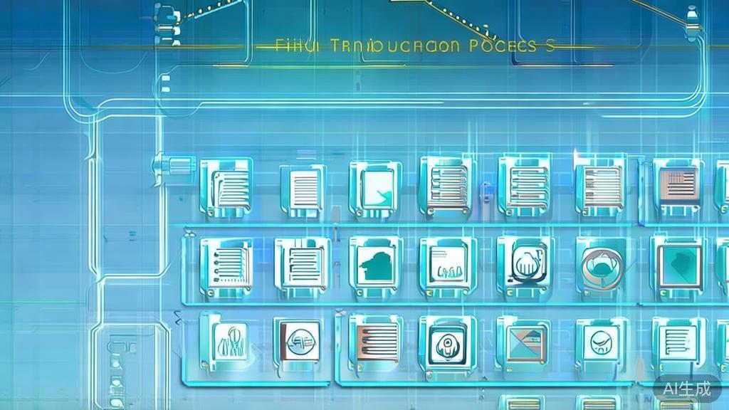 Flat vector illustration of traditional film production process, dashboard style, soft blue gradient