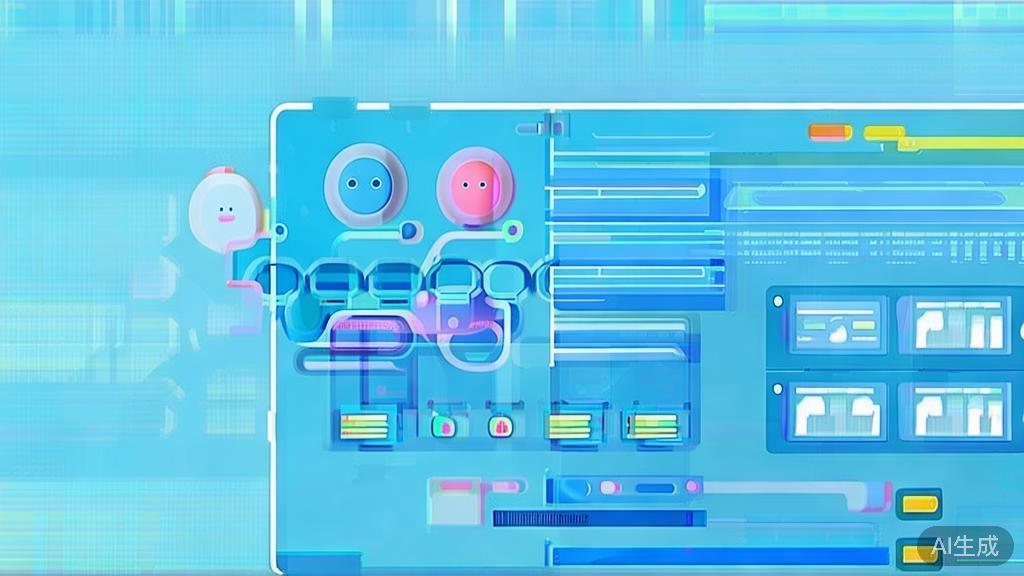 Flat vector illustration of audience feedback analysis in video production, dashboard style, soft blue gradient
