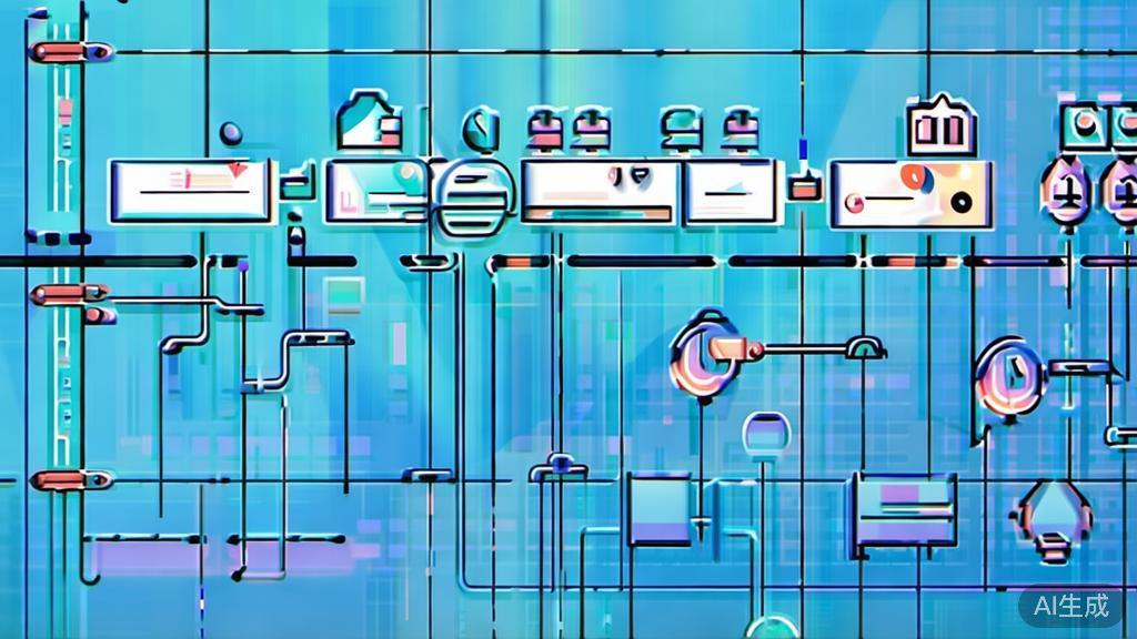 Flat vector illustration of video production process, dashboard style, soft blue gradient