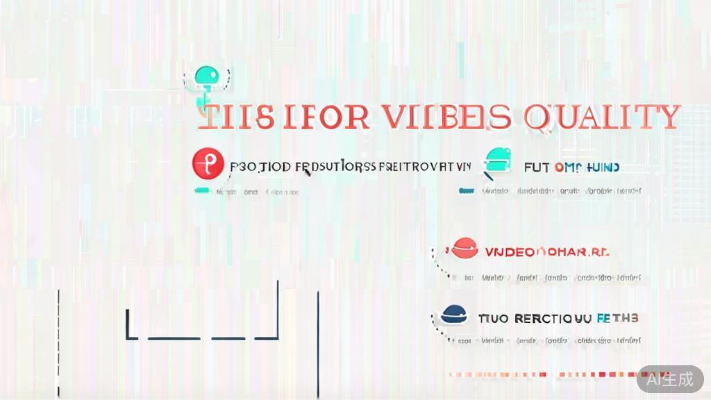 High-quality business illustration regarding tips for video quality, minimal flat design