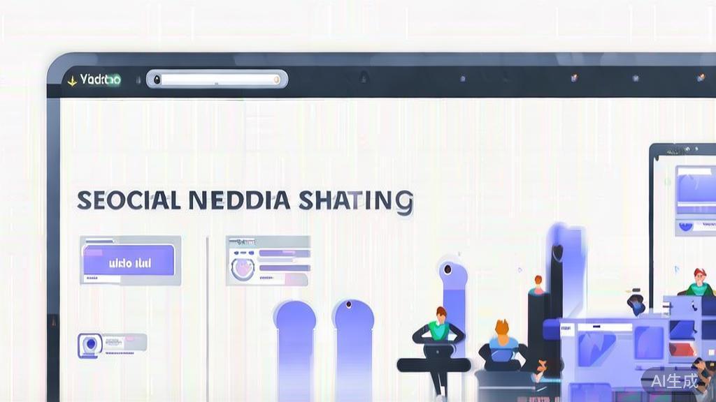 High-quality business illustration regarding social media video sharing, minimal flat design