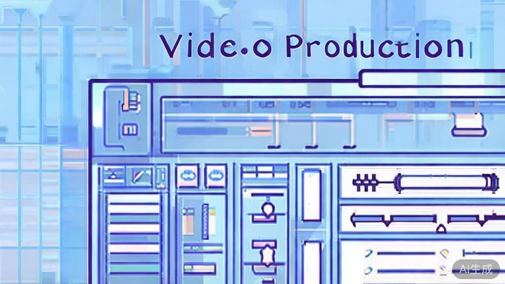 Flat vector illustration of video production comparison, dashboard style, soft blue gradient