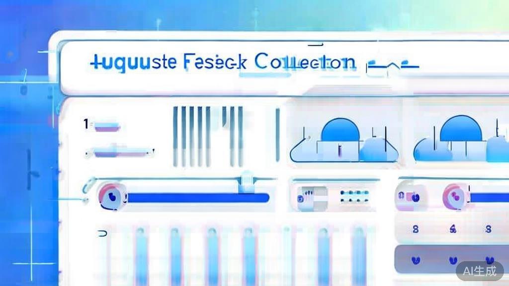 Flat vector illustration of audience feedback collection, dashboard style, soft blue gradient