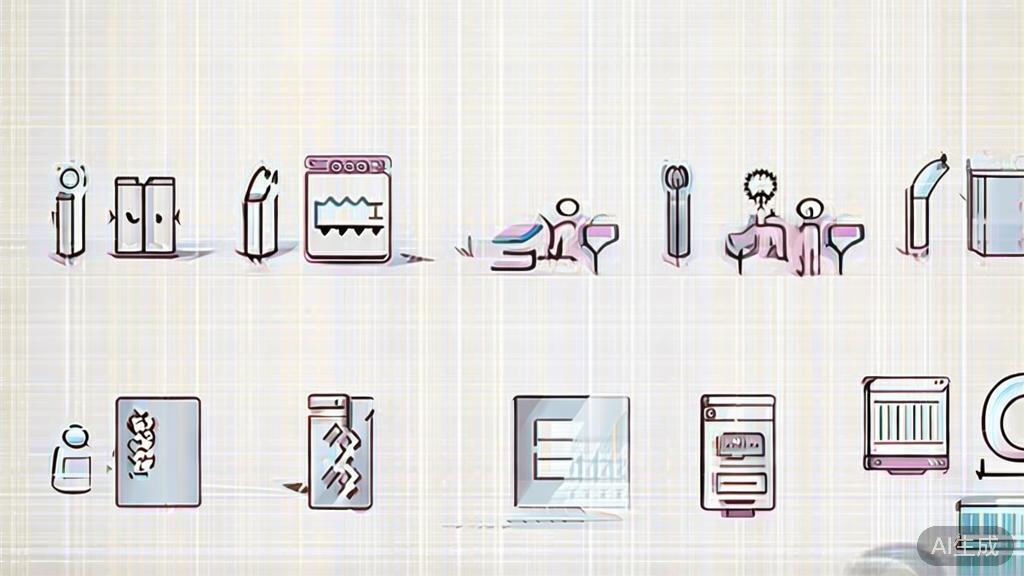 High-quality business illustration regarding selecting AI tools, minimal flat design