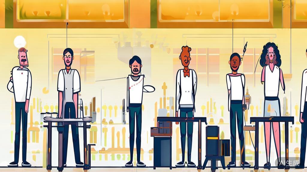 High-quality business illustration regarding team collaboration in short drama production, minimal flat design