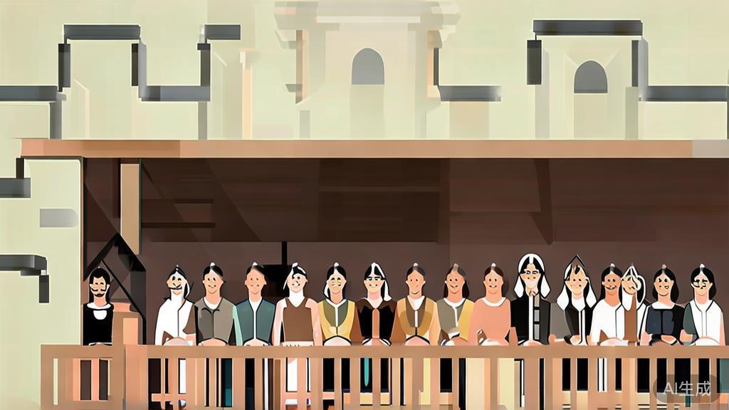 High-quality business illustration of a historical reenactment short play, minimal flat design
