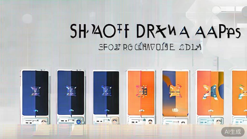 "High-quality business illustration regarding short drama apps, minimal flat design"