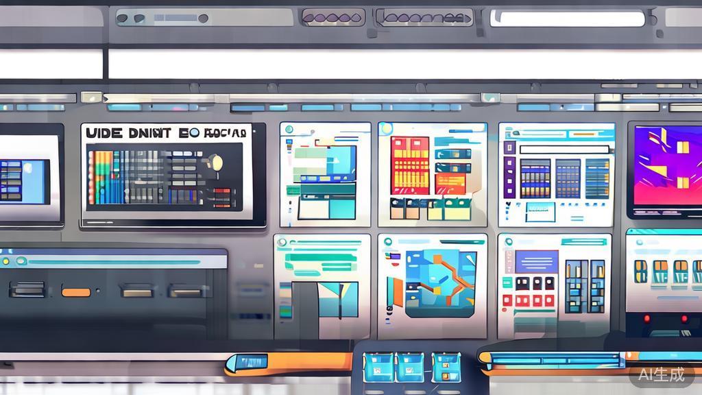 High-quality business illustration regarding video editing templates, minimal flat design