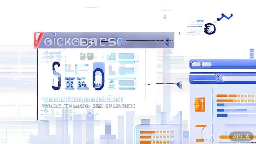 High-quality business illustration regarding AI integration in SEO, minimal flat design