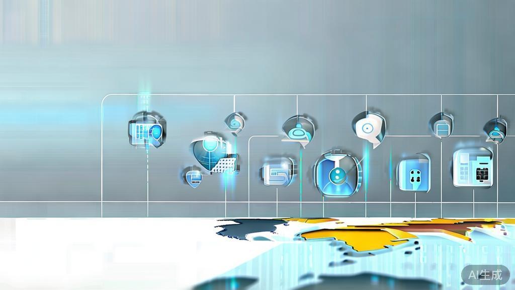 High-quality business illustration regarding Geo Services, minimal flat design