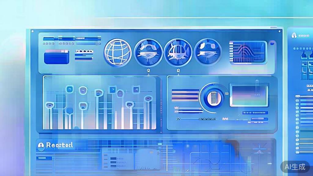 Flat vector illustration of market analysis using geo services, dashboard style, soft blue gradient