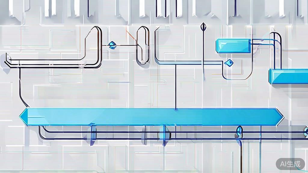 High-quality business illustration regarding supply chain optimization, minimal flat design