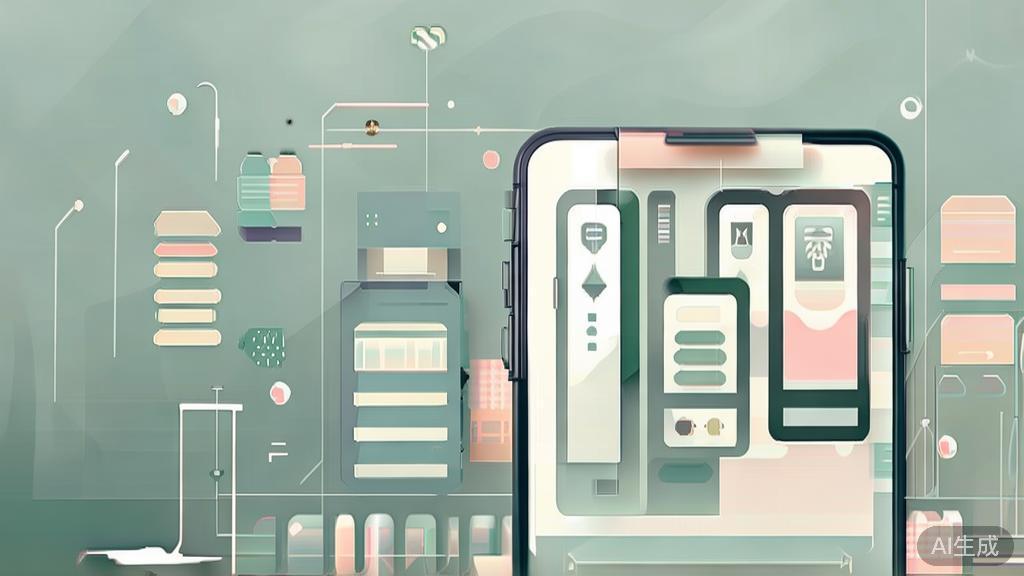 "High-quality business illustration regarding mobile optimization, minimal flat design"