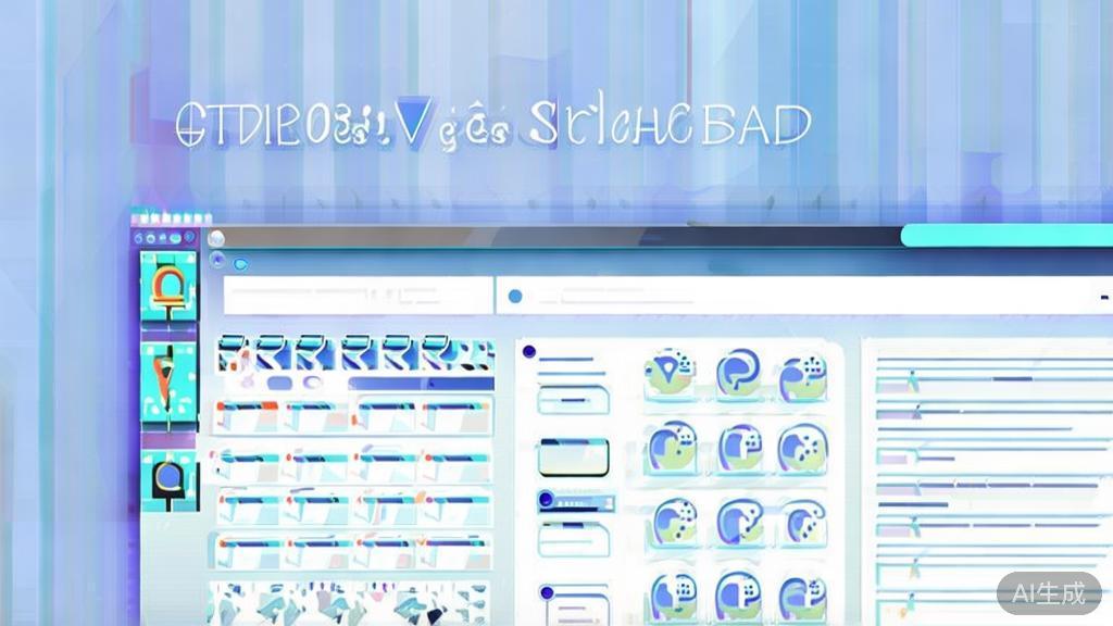 Flat vector illustration of Geo services, dashboard style, soft blue gradient