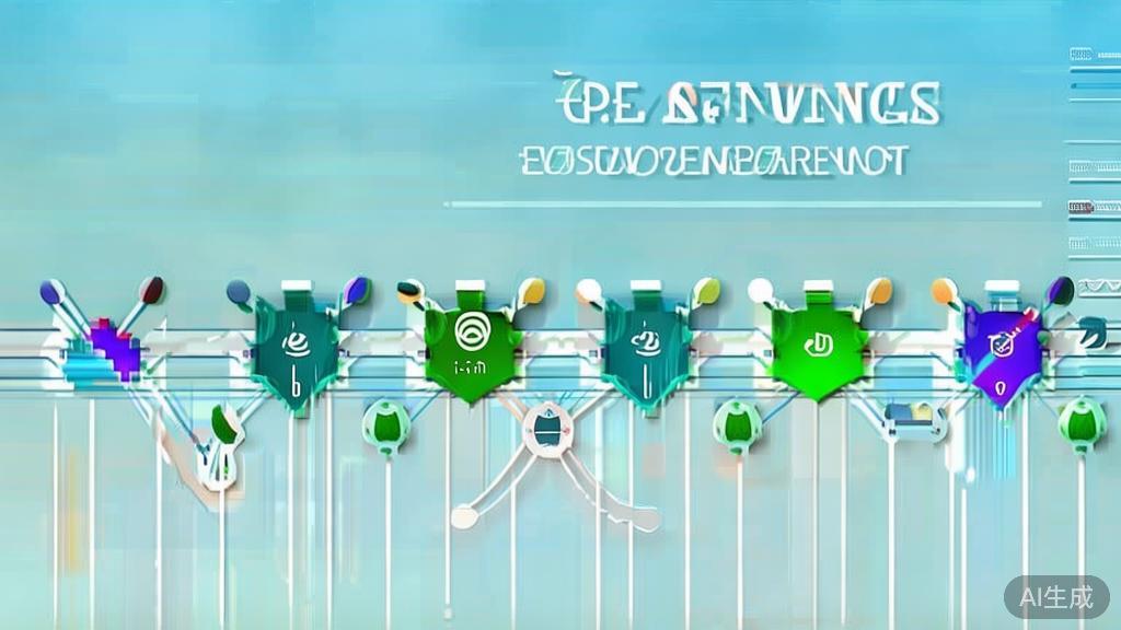 Flat vector illustration of sustainable development in Geo services, dashboard style, soft blue gradient