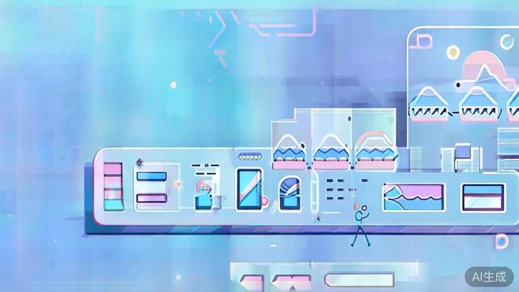 Flat vector illustration of pacing in storytelling, dashboard style, soft blue gradient