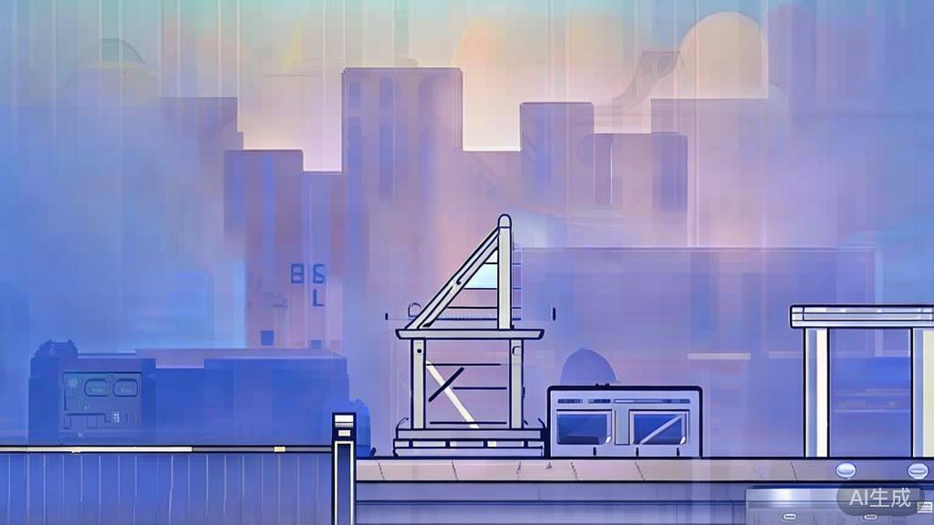 "Flat vector illustration of a scene building platform, dashboard style, soft blue gradient"